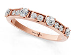 Rose gold Round Diamond Channel Set Eternity Band with Prong Setting_1
