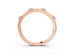 Rose gold Round Diamond Channel Set Eternity Band with Prong Setting_3