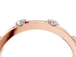 Rose gold Round Diamond Channel Set Eternity Band with Prong Setting_4