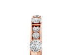 Rose gold Round Diamond Channel Set Eternity Band with Prong Setting_5
