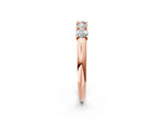 Rose gold Round Diamond Channel Set Half Eternity Band with Shared Prong Setting_2