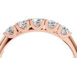 Rose gold Round Diamond Channel Set Half Eternity Band with Shared Prong Setting_4