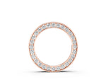 Rose gold Round Diamond Channel Set Pendant