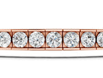 Rose gold Round Diamond Channel-Set Tennis Bracelet with Box Clasp_1
