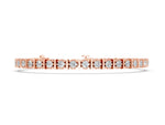 Rose gold Round Diamond Channel Set Tennis Bracelet with Prong Setting