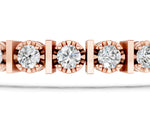 Rose gold Round Diamond Channel Set Tennis Bracelet with Prong Setting_1