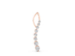 Rose gold Round Diamond Channel Set Vertical Bar Pendant