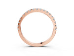 Rose gold Round Diamond Classic Half Eternity Band with Shared Prong Setting_3
