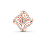 Rose gold Round Diamond Cluster Pendant with Prong Setting