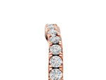 Rose gold Round Diamond Curved Pavé Wedding Band with Shared Prong Setting_5