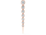 Rose gold Round Diamond Drop Necklace with Bezel Setting