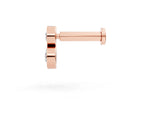Rose gold Round Diamond Duo Flatback Earring_1