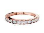 Rose gold Round Diamond Eternity Band with Prong Setting