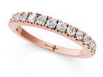 Rose gold Round Diamond Eternity Band with Prong Setting_1