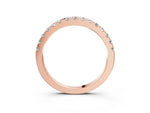 Rose gold Round Diamond Eternity Band with Prong Setting_3