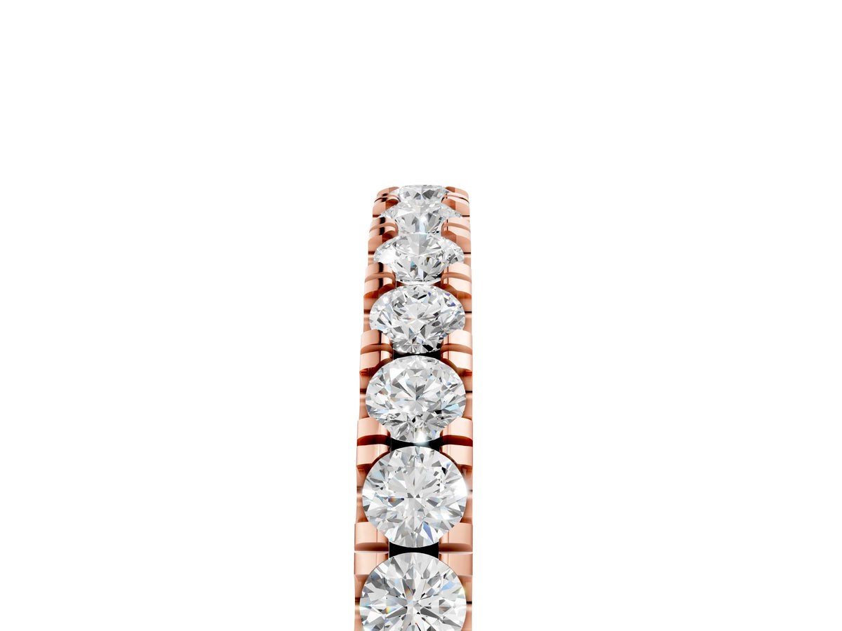 Rose gold Round Diamond Eternity Band with Prong Setting_5