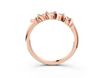 Rose gold Round Diamond Eternity Band with Twist Prong Setting_3