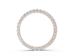 Rose gold Round Diamond Eternity Pendant with Prong Setting