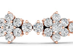 Rose gold Round Diamond Floral Cluster Tennis Bracelet with Prong Setting_1
