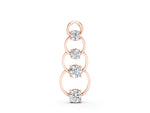 Rose gold Round Diamond Four-Prong Circle Pendant