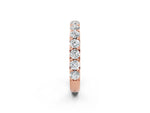 Rose gold Round Diamond Half Eternity Band with Classic Prong Setting_2
