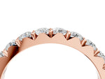 Rose gold Round Diamond Half Eternity Band with Classic Prong Setting_4