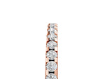 Rose gold Round Diamond Half Eternity Band with Pavé Setting and Shared Prong_5