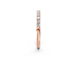 Rose gold Round Diamond Half-Eternity Band with Shared Prong Setting_2