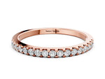 Rose gold Round Diamond Half Eternity Prong Set Band