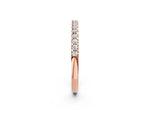 Rose gold Round Diamond Half Eternity Prong Set Band_2