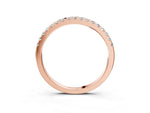 Rose gold Round Diamond Half Eternity Prong Set Band_3