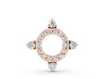 Rose gold Round Diamond Halo Pendant with Four-Prong Setting
