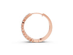 Rose gold Round Diamond Hoop Earrings with Prong Setting_1