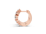 Rose gold Round Diamond Hydrangea Bouquet Hoop Earrings with Diamond Accents_1