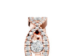 Rose gold Round Diamond Marquise Halo Twist Band with Pavé Setting_5