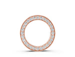 Rose gold Round Diamond Pavé Circle Pendant