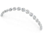 Rose gold Round Diamond Pavé Curved Band with Shared Prong Setting_1