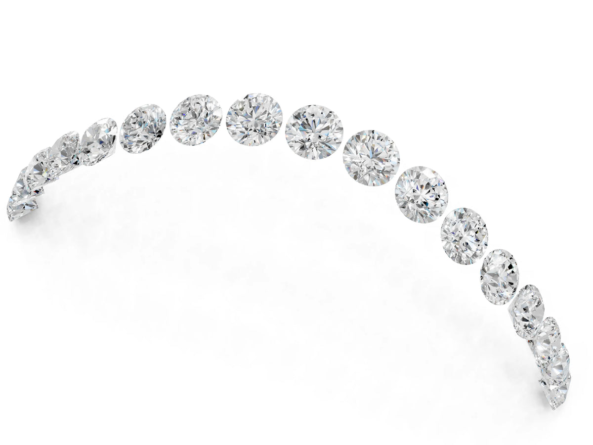 Rose gold Round Diamond Pavé Curved Band with Shared Prong Setting_1