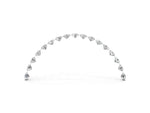 Rose gold Round Diamond Pavé Curved Band with Shared Prong Setting_3