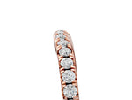 Rose gold Round Diamond Pavé Curved Band with Shared Prong Setting_5