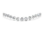 Rose gold Round Diamond Pavé Curved Band with Shared Prong Setting