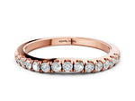 Rose gold Round Diamond Pavé Curved Eternity Band with Shared Prong Setting