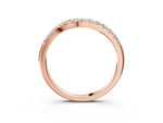 Rose gold Round Diamond Pavé Curved Eternity Band with Shared Prong Setting_3