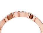 Rose gold Round Diamond Pavé Curved Wedding Band_4