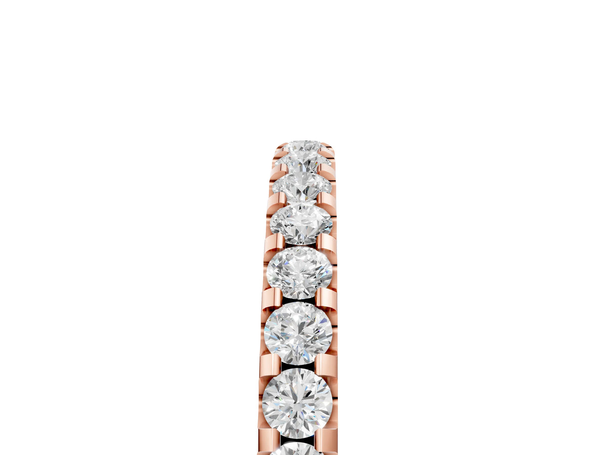 Rose gold Round Diamond Pavé Eternity Band with Micro Prong Setting_5