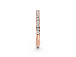 Rose gold Round Diamond Pavé Eternity Band with U-Prong Setting_2