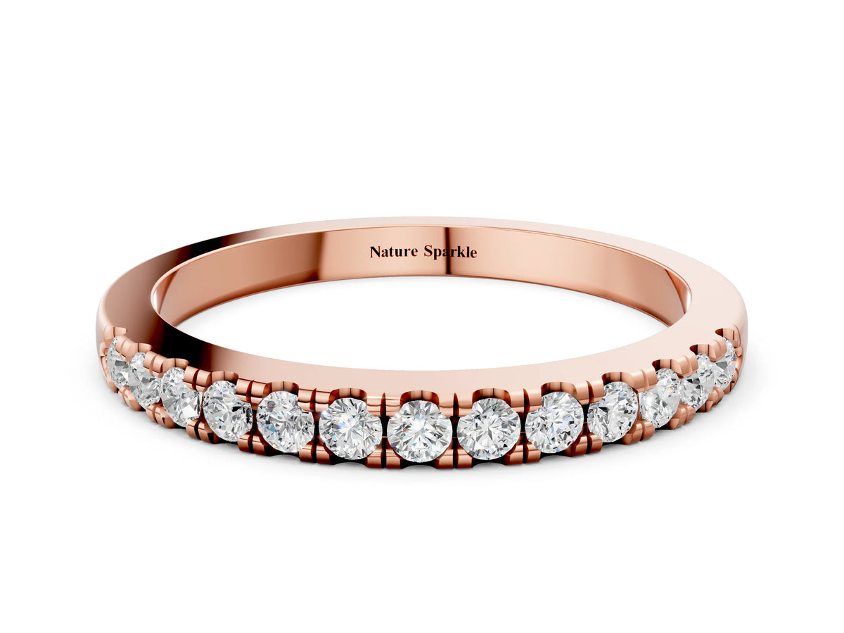 Rose gold Round Diamond Pavé Eternity Band