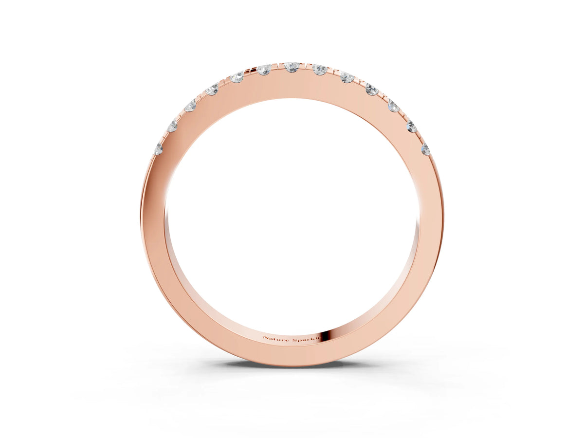 Rose gold Round Diamond Pavé Eternity Band_3