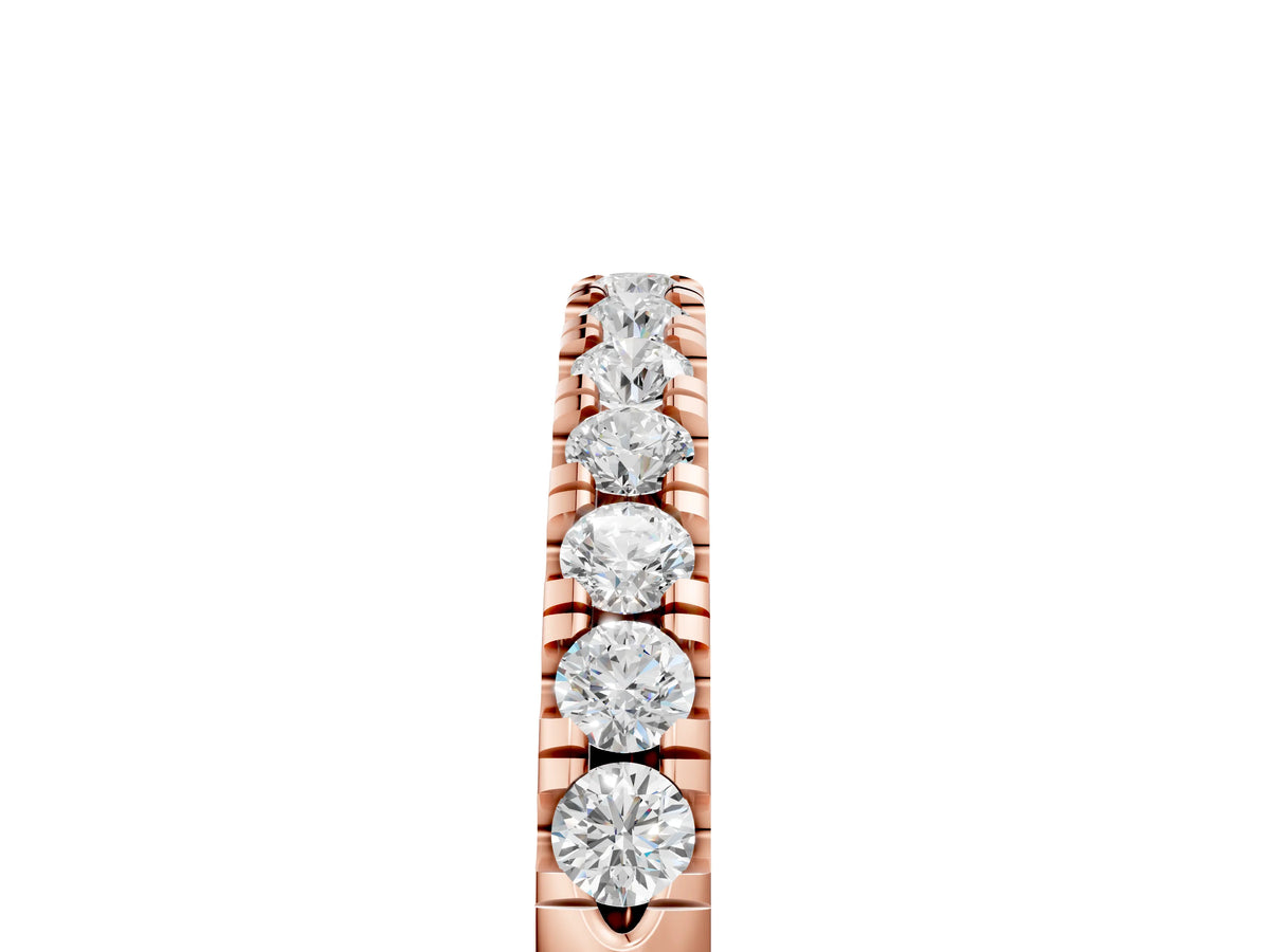 Rose gold Round Diamond Pavé Eternity Band_5