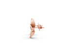 Rose gold Round Diamond Pavé Flower Stud Earrings_1
